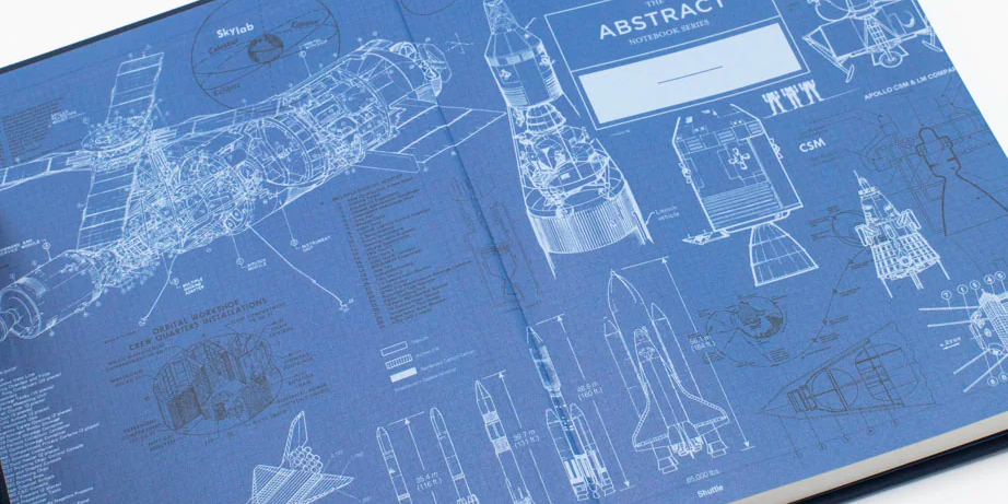 Aerospace & Rocketry A5 Hardcover Notebook - Dotted Lines