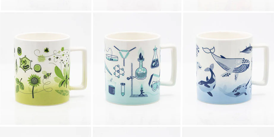 Retro Science Mug Set of 9