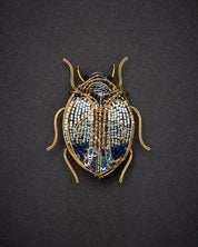 Jewel Scarab Beetle Brooch Pin - Trovelore