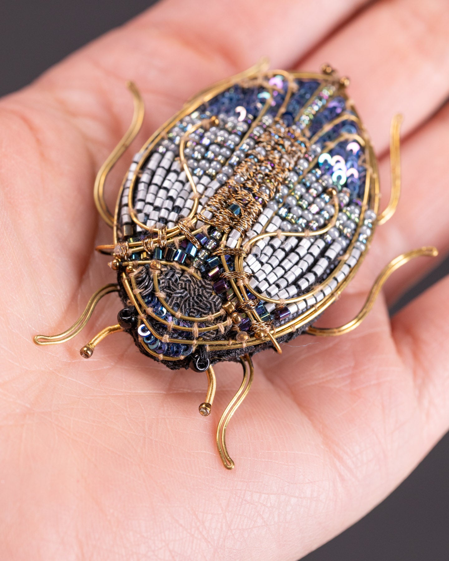 Jewel Scarab Beetle Brooch Pin - Trovelore
