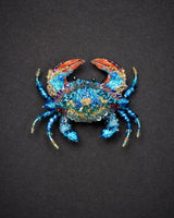 Blue Crab Brooch Pin - Trovelore