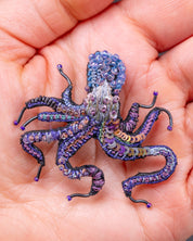 Common Octopus Beaded Brooch Pin - Trovelore