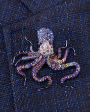 Common Octopus Beaded Brooch Pin - Trovelore