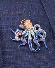 Day Octopus Beaded Brooch Pin - Trovelore