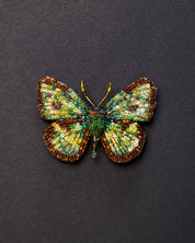 Four Spot Sailor Butterfly Beaded Brooch Pin - Trovelore