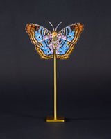 White Peacock Butterfly Beaded Sculpture - Trovelore