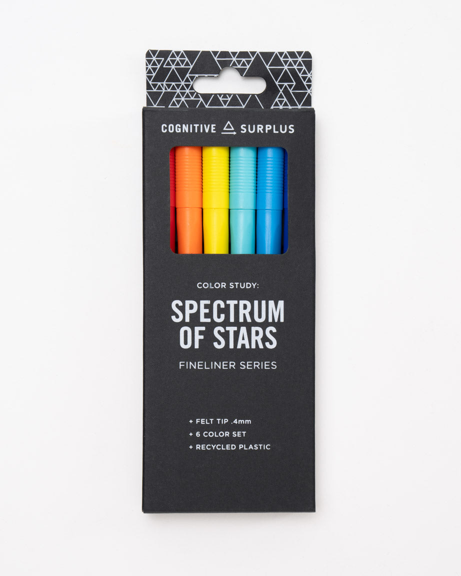 Spectrum of Stars Fineliner Pens (Pack of 6)