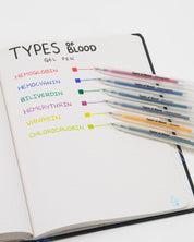 Types of Blood Gel Pens (Pack of 6)