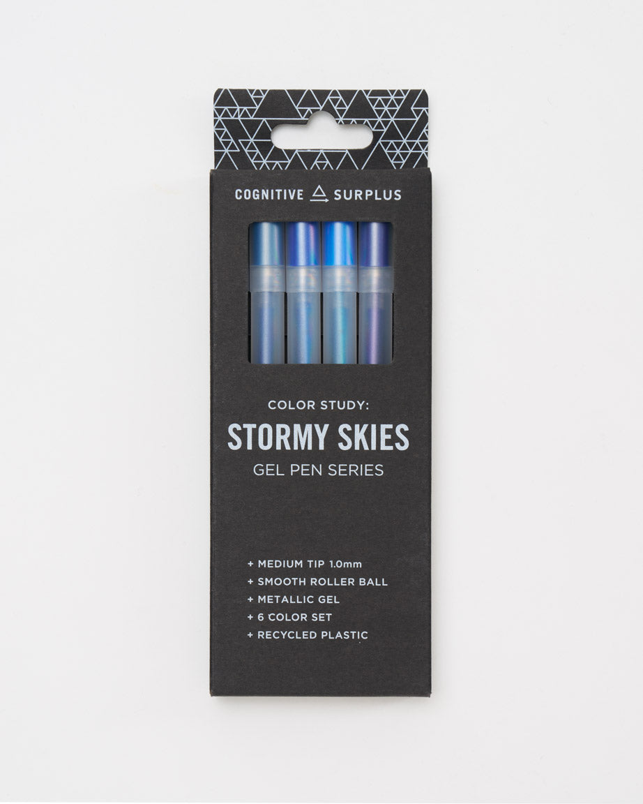 Stormy Skies Metallic Gel Pens (Pack of 6)