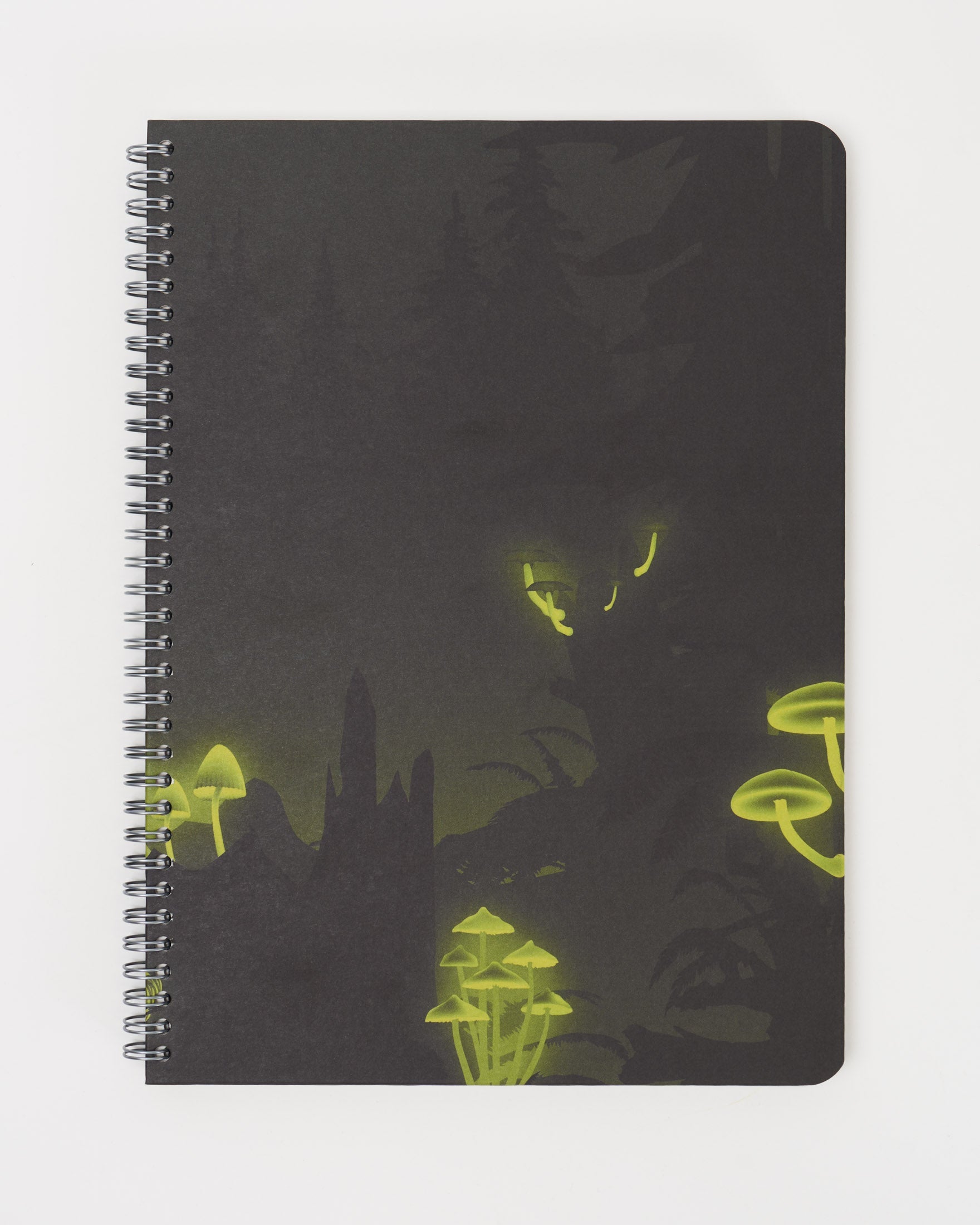 SECONDS: Bioluminescent Mushrooms Spiral Notebook A4 (8.3" x 11.7")