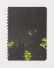 SECONDS: Bioluminescent Mushrooms Spiral Notebook A4 (8.3" x 11.7")