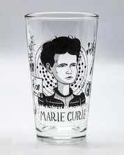 Marie Curie Pint Glass Cognitive Surplus