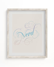 A Cognitive Surplus framed Nerd Museum Print.