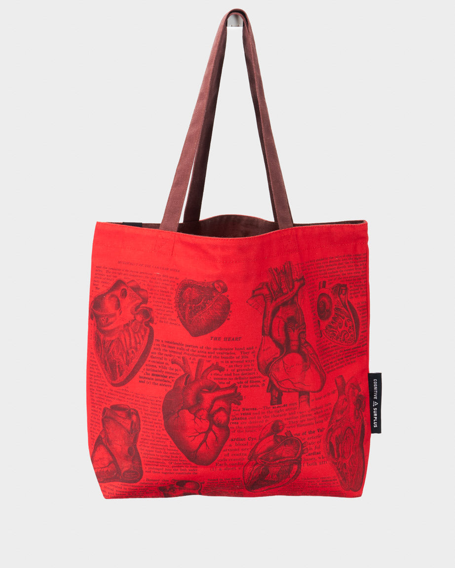 Heart Anatomy Canvas Shoulder Tote