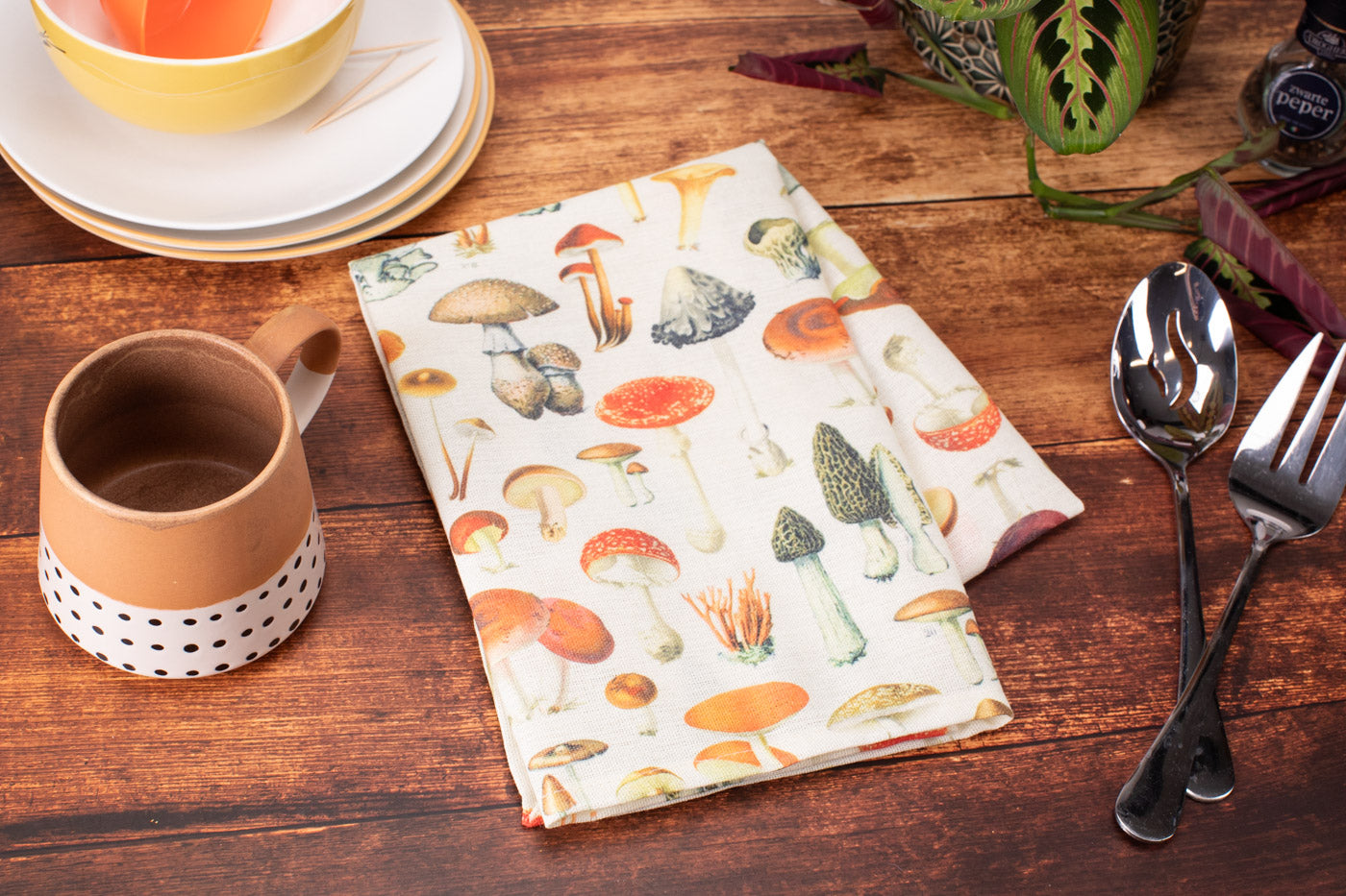 Mushrooms Tea Towel