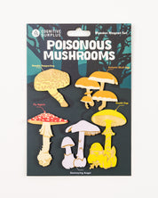 Poisonous Mushrooms Wooden Magnet Set