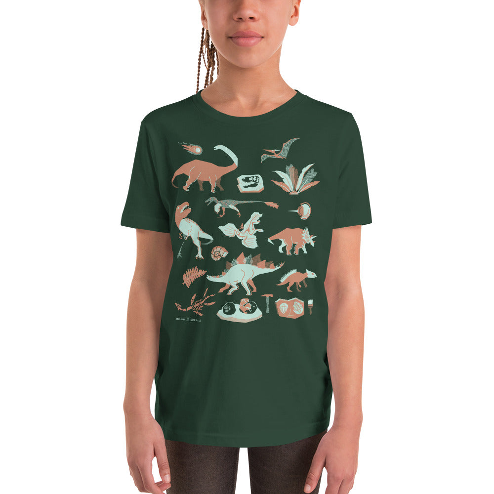 Retro Paleontology Youth Graphic Tee
