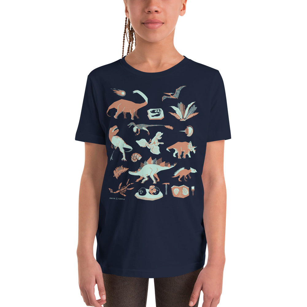 Retro Paleontology Youth Graphic Tee
