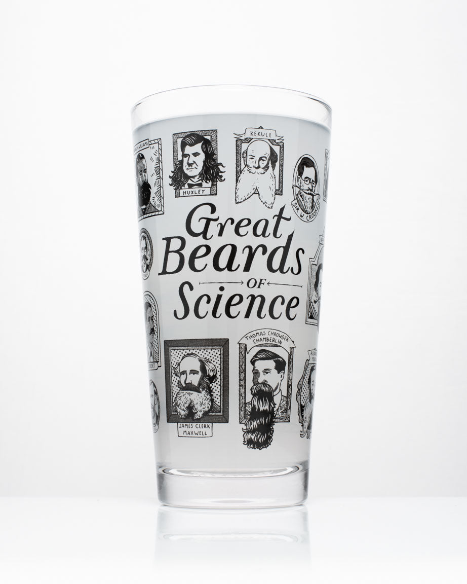 Great Beards of Science Beer Glass (12 oz)
