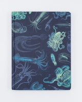 Cephalopods: Octopus & Squid Hardcover Notebook - Dot Grid