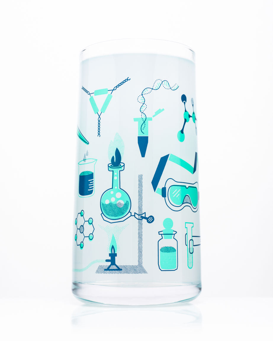 Retro Science Drinking Glassware Set of 8