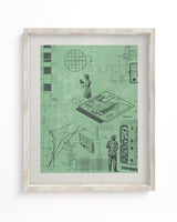 Early Computers Scientific Illustration Museum Print
