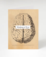 Cognitive Surplus' Thinking of You: Vintage Brain Card