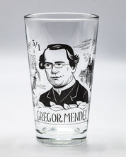 Gregor Mendel Pint Glass Cognitive Surplus