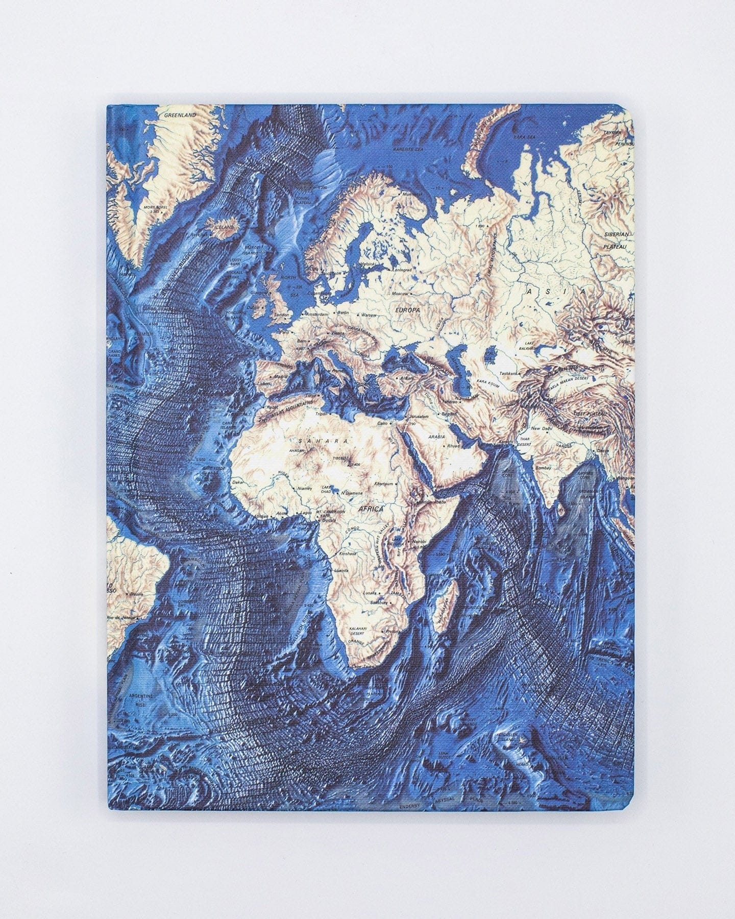 Ocean Terrain Map Hardcover - Dot Grid Cognitive Surplus